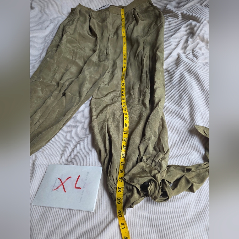 Zara cuffed balloon pants light khaki Nwt - Picture 12 of 14